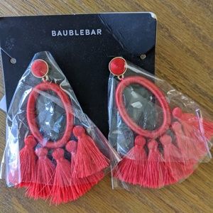 Red Baublebar earrings